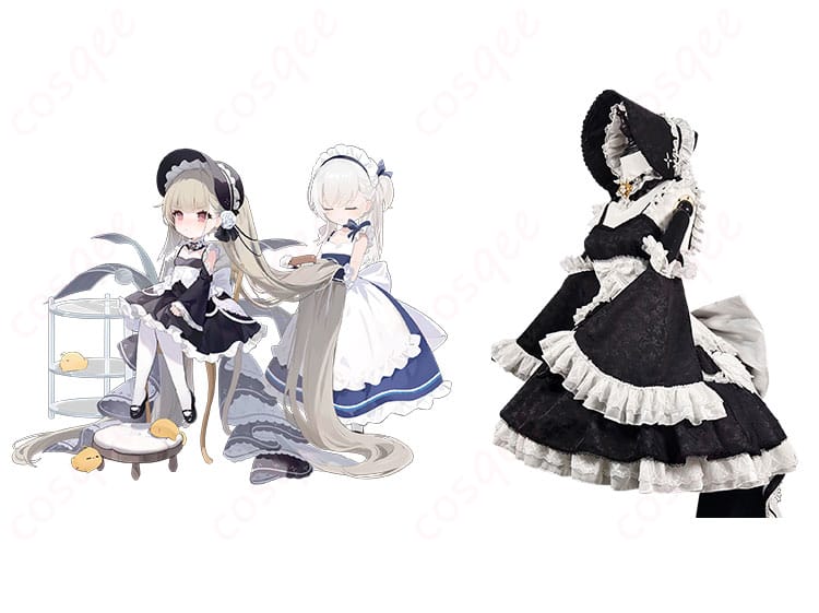 アズールレーン リトル・フォーミダブル コスプレ衣装 メイド服とキャラクターの組み合わせ画像。高忠実度で再現された衣装と可愛いキャラクターをお楽しみください。