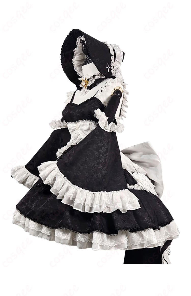 商品側面から見たアズールレーン リトル・フォーミダブル コスプレ衣装。メイド服の細部までしっかりと再現されています。