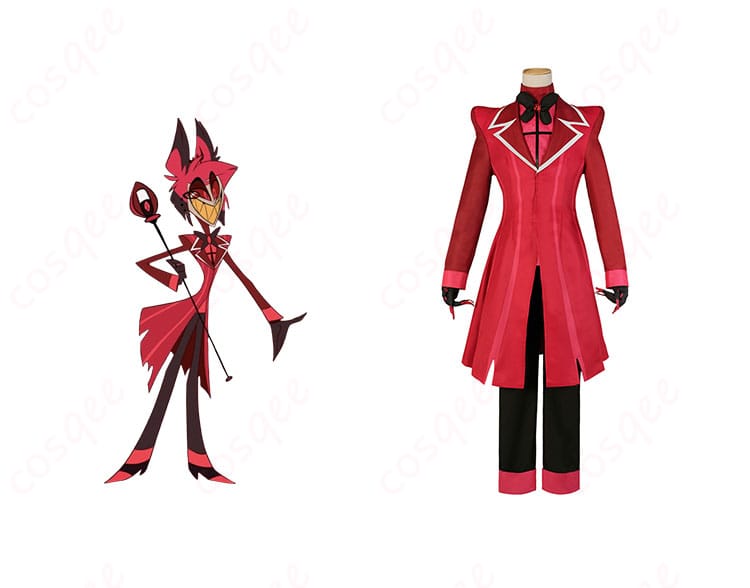 ハズビン・ホテル アラスター コスプレ衣装とキャラクターとの組み合わせ画像。忠実再現のデザインで、アニメファン必見!
