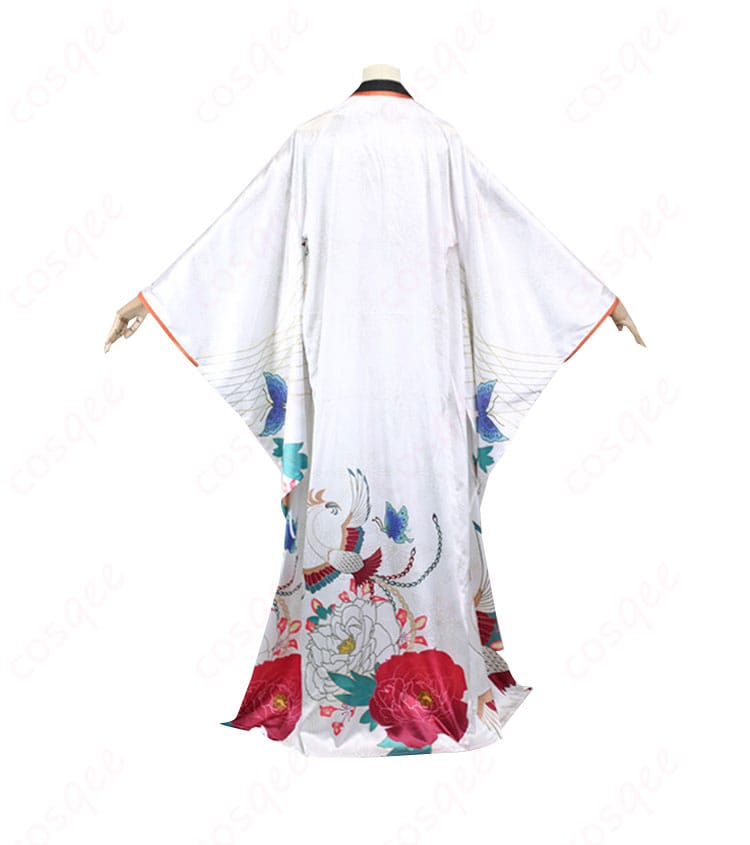 ホロライブ 小鳥遊キアラ お正月コスプレ衣装の背面ディテール。刺繍やデザインの細かい部分が際立っています。