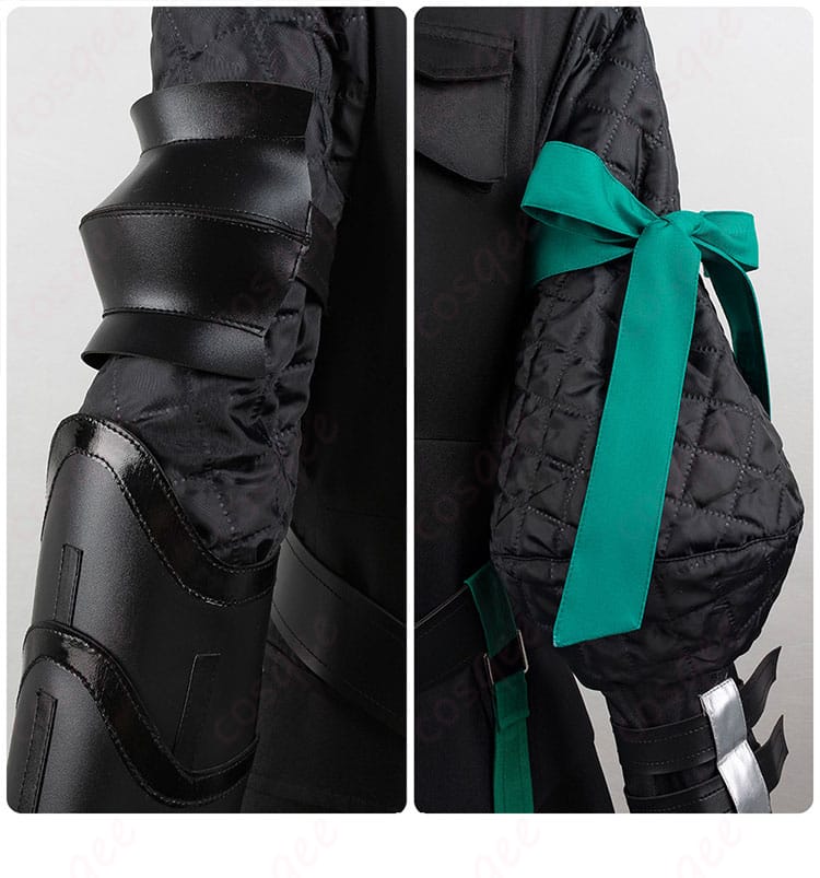 ヤエノムテキ コスプレ衣装の衣袖装飾の詳細画像。キャラクターの袖部分が忠実に再現されています。