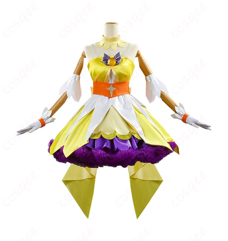 Go!プリンセスプリキュアのキュアトゥインクルのコスプレ衣装、詳細なデザイン