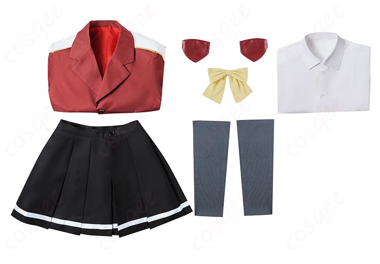 セット内容の詳細を紹介する写真、ウェンディ・マーベルのコスプレ衣装