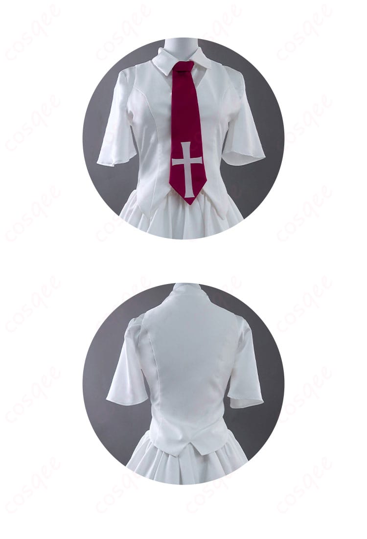 水上由岐コスプレ衣装の正反面装飾ディテール。細部まで再現された美しい装飾。コスプレ衣装の魅力を最大限に表現。