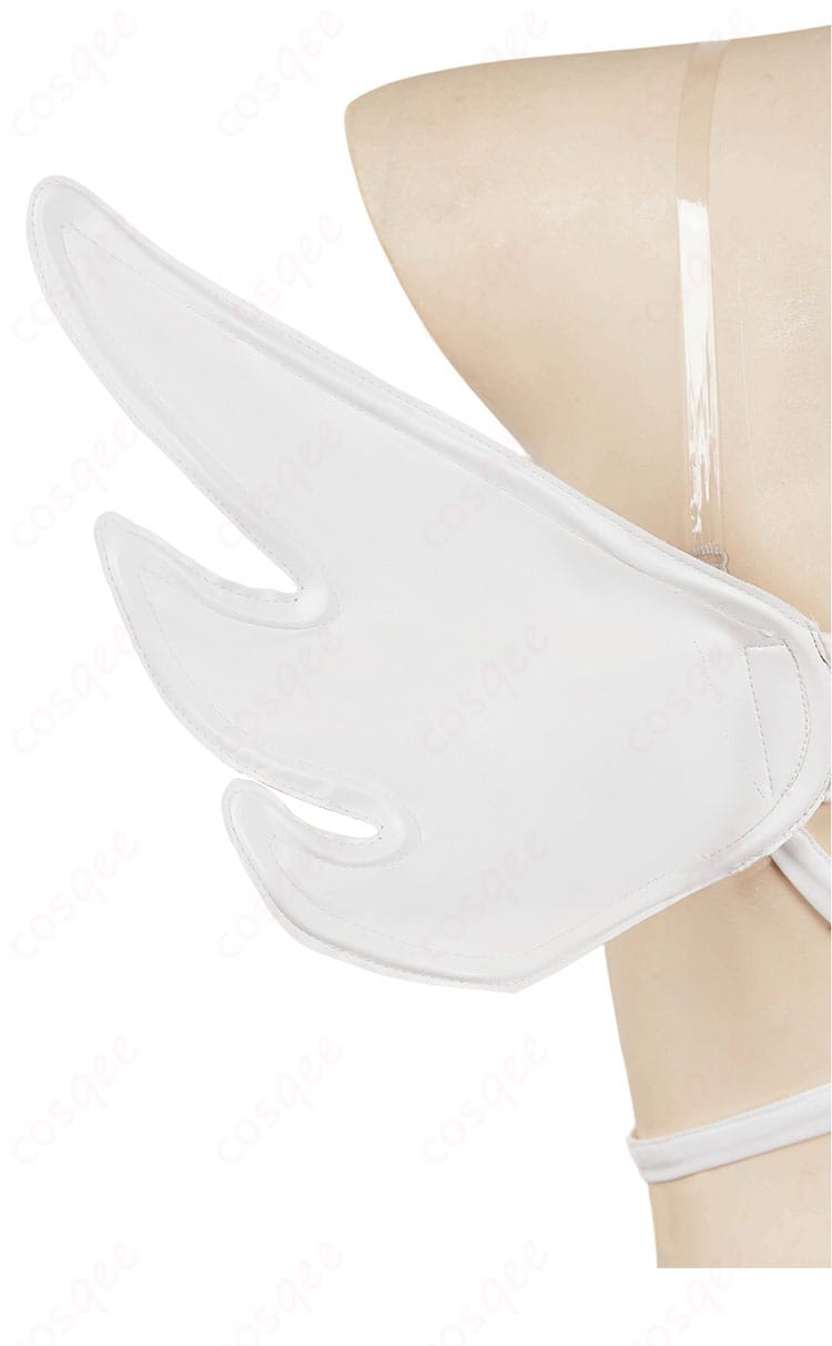 2.5次元の誘惑 コスプレ衣装 背中の羽翼装飾ディテール。エレガントな羽根が特徴的です。