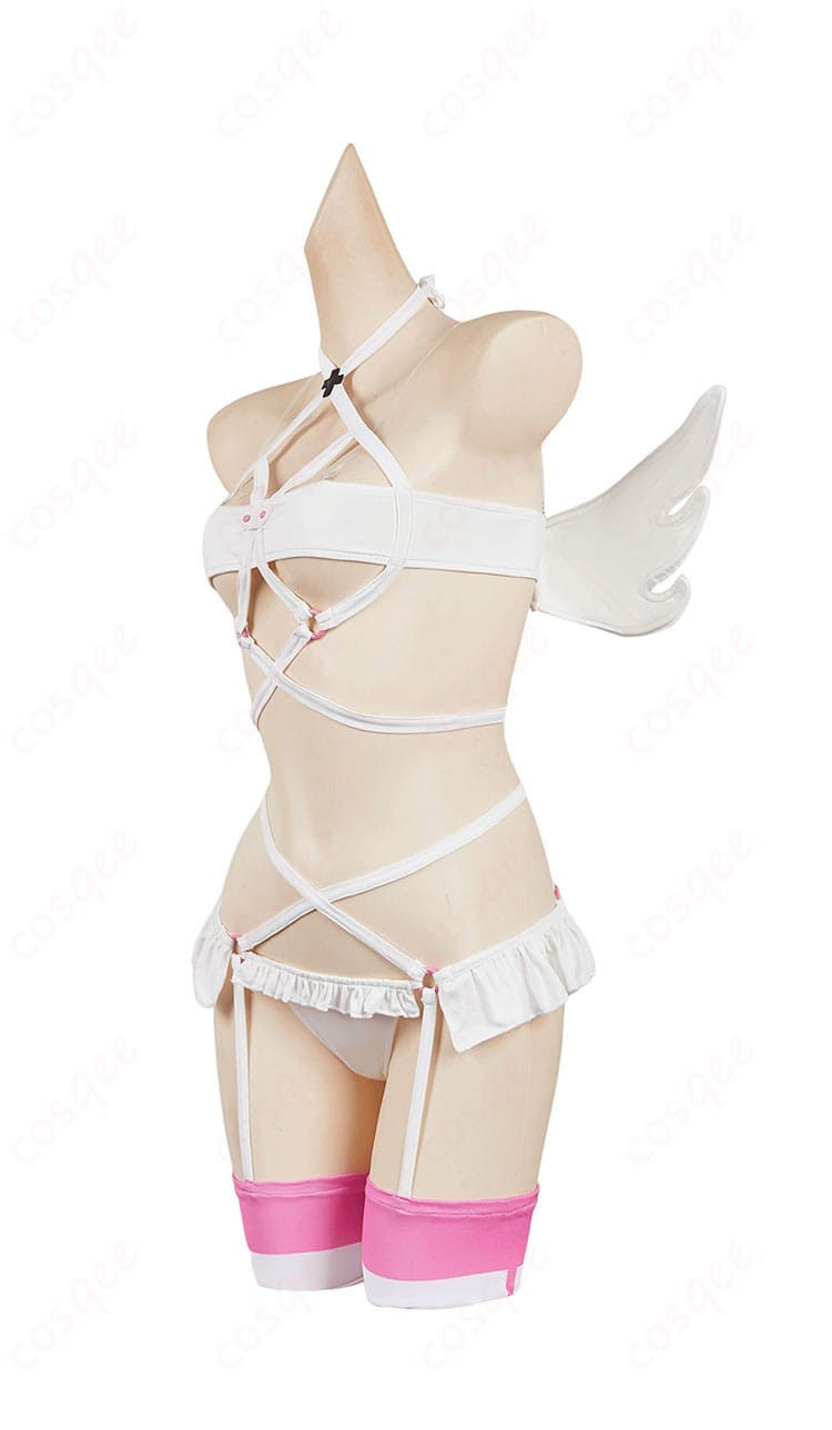 2.5次元の誘惑 コスプレ衣装 左側の写真。衣装の横から見た美しいデザインとディテールが見えます。