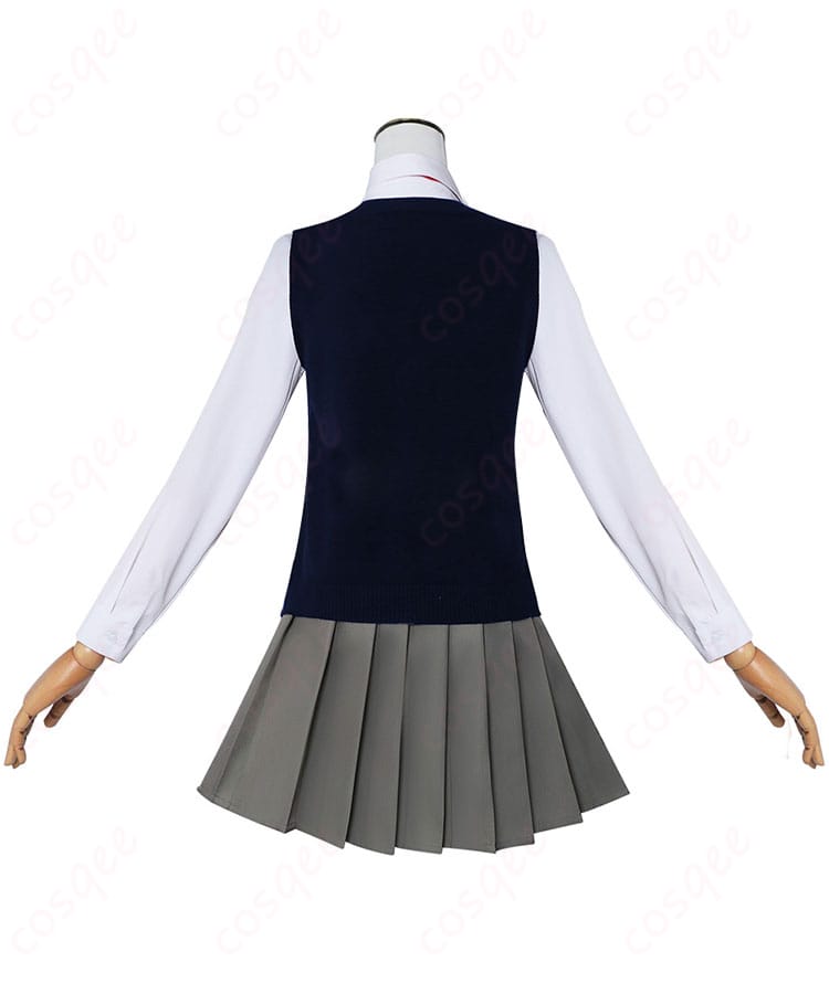 商品背面図、背面のデザインと細部に焦点を当てたコスプレ衣装のディテールを確認できます。