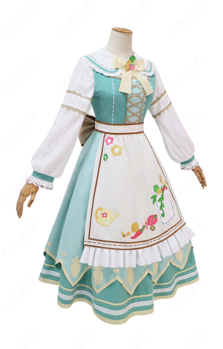 ライスシャワーコスプレ衣装の右側画像 - 右側から見たライスシャワーコスプレ衣装のデザイン。