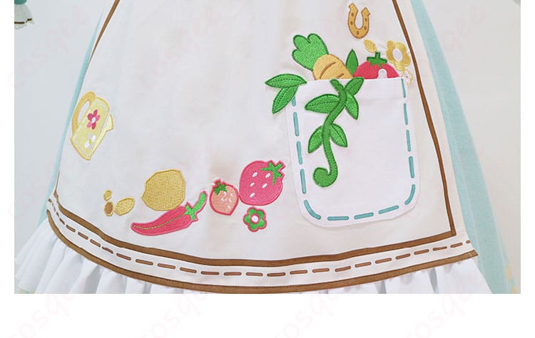 スカートの詳細画像 - ライスシャワーコスプレ衣装のスカート装飾のディテール。