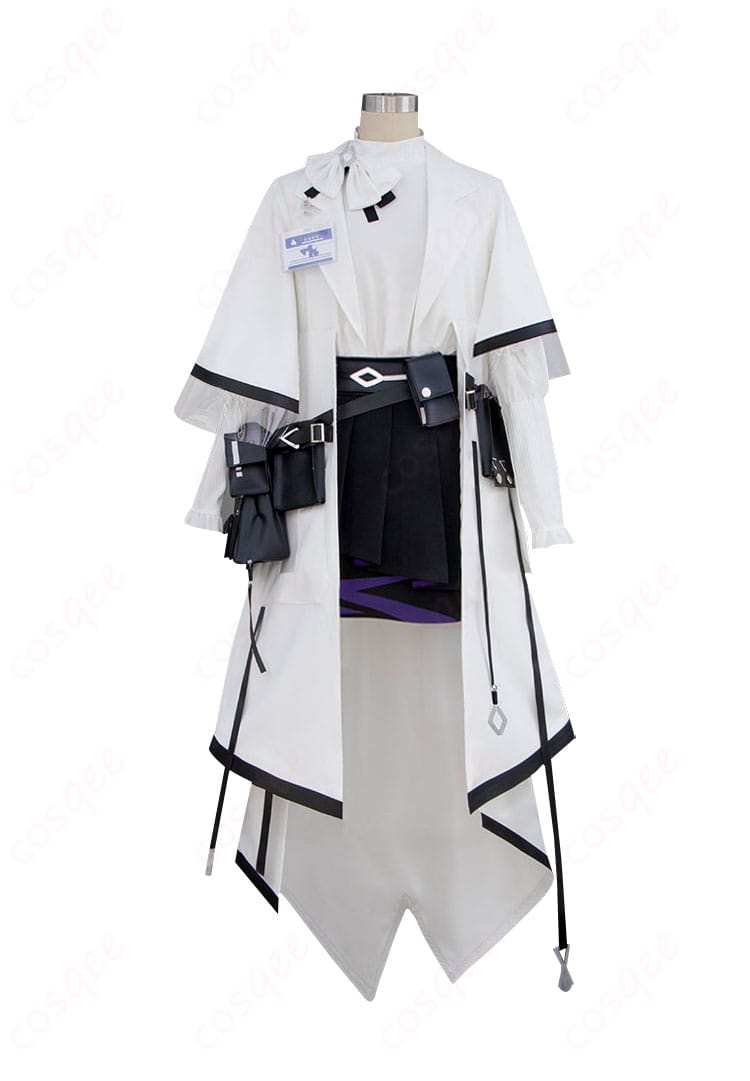 アークナイツ プリースティス コスプレ衣装 正面のディテールをしっかりと捉えた画像。高品質な再現度を誇る。