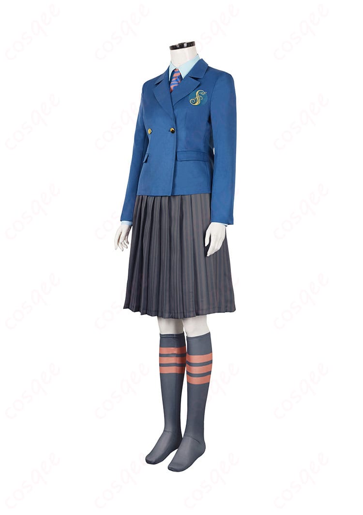 ウィキッド シズ大学制服の左側面の画像。コスプレ衣装のシルエットを確認!