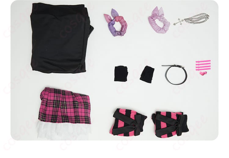 セット内容の展示 – 鏡音リン コスプレ衣装のセットアイテム