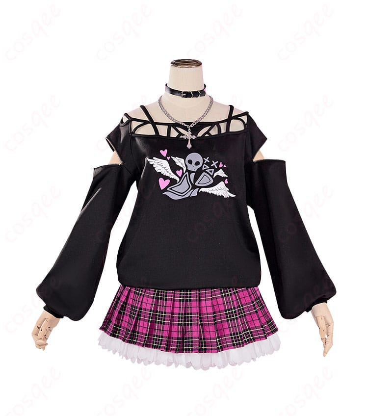 商品正面の詳細 – 鏡音リン コスプレ衣装 スウェット&プリーツスカート