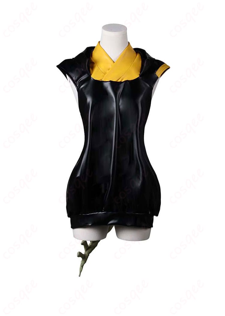 ウィーディ コスプレ衣装の内搭部分の正面ディテール。素材や仕立ての細かい部分が見える写真。