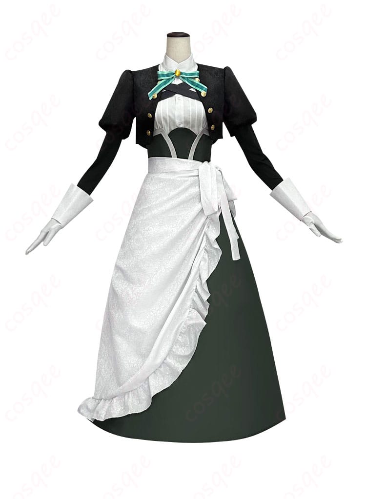 雪 シュエ メイド服の正面画像、コスプレ衣装の美しいデザイン。