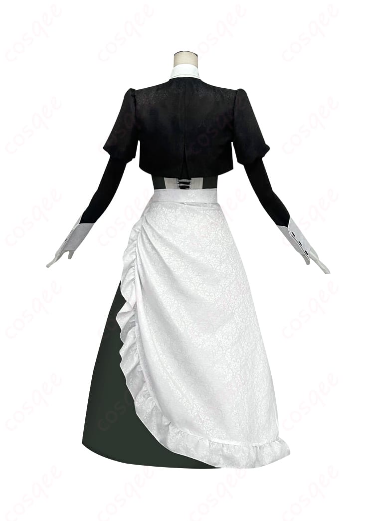 雪 シュエ メイド服の背面デザイン、背中のディテールが美しい。