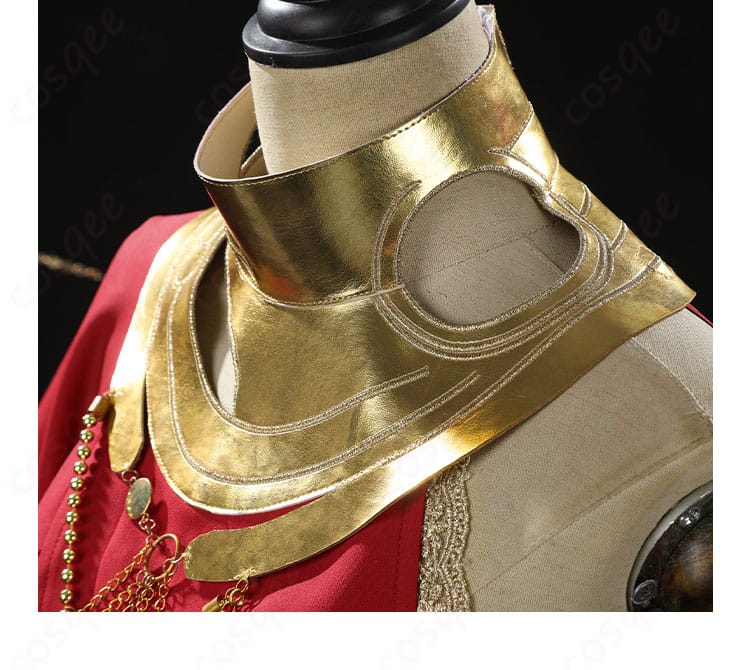 首飾り装飾細部。ヘスティアの首飾り部分の装飾をクローズアップ。