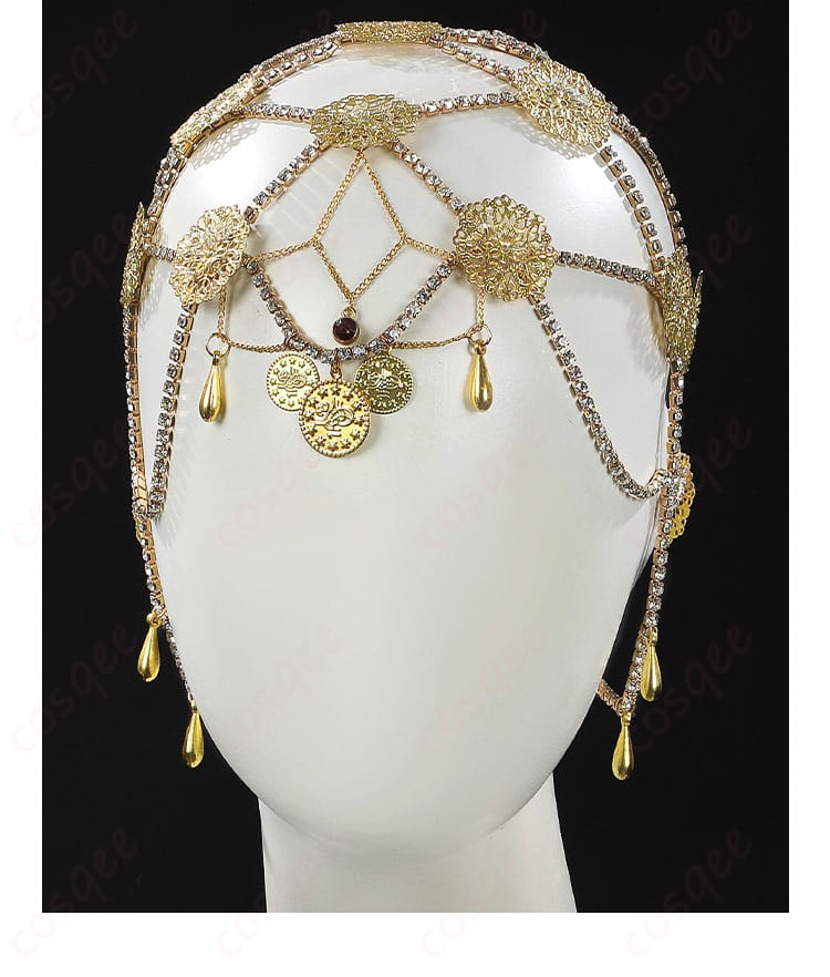 髪飾り装飾細部。ヘスティアの髪飾りの細かいデザインをクローズアップ。