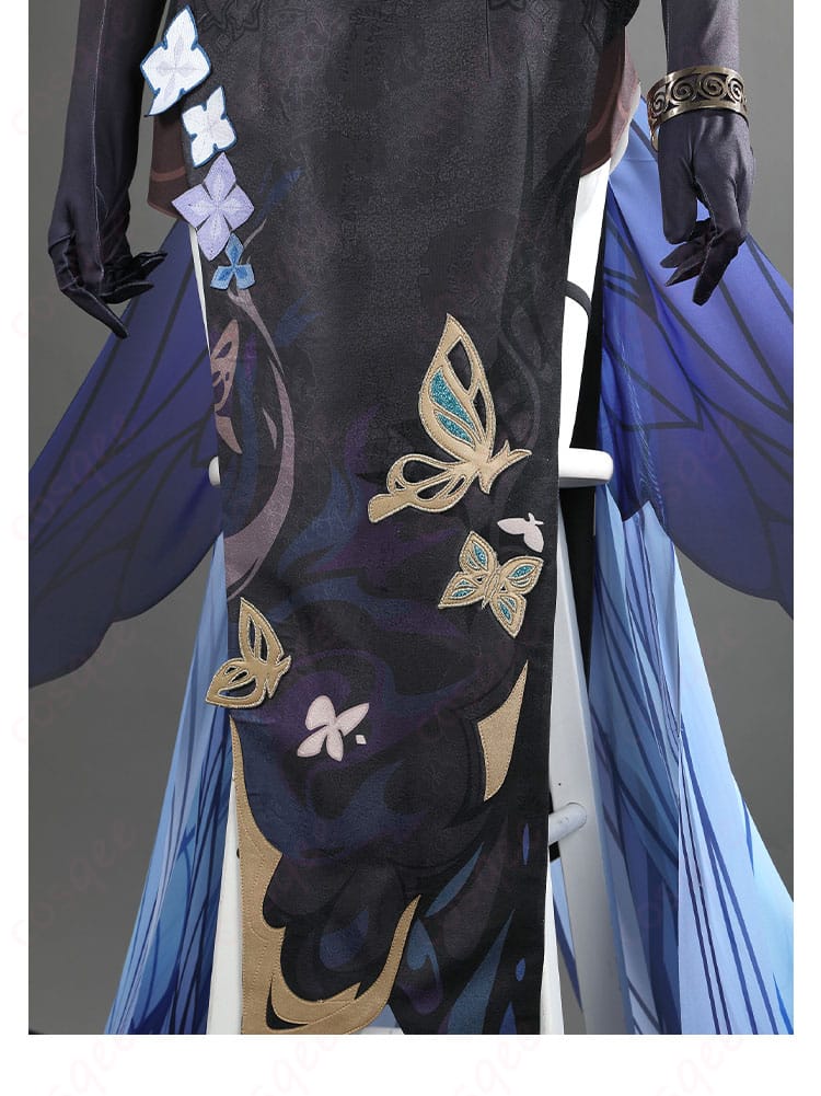 スカート裾の美しい装飾の詳細。細かい刺繍とレースのデザイン。