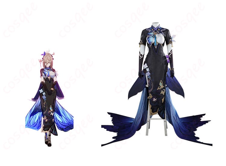 アポニア コスプレ衣装 正面とキャラクターの融合画像。