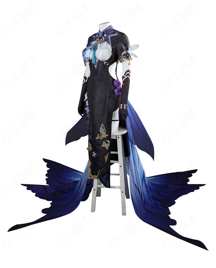 アポニア コスプレ衣装の側面図。衣装の美しいラインがよくわかる画像。