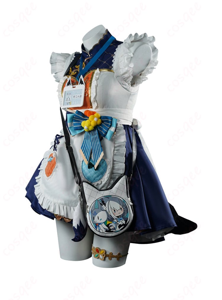 白上フブキ コスプレ衣装の側面画像。衣装のディテールとラインがよくわかる側面ショット。