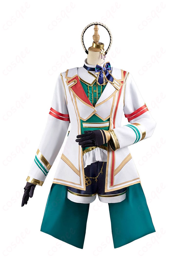 ウマ娘 シーザリオ コスプレ衣装の正面写真。勝負服のディテールがしっかりと確認できます。