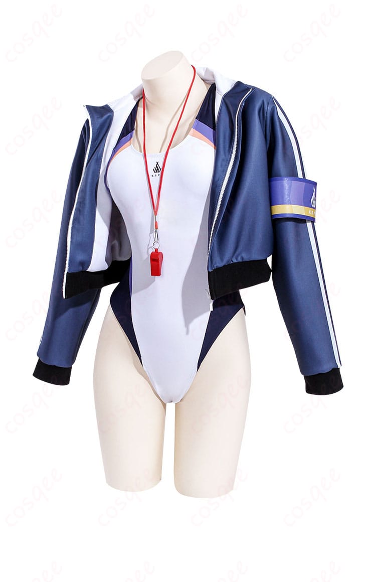 ブルーアーカイブ 尾刃カンナ 水着 コスプレ衣装の正面画像。細部まで再現されたデザインと鮮やかな色合いが魅力。