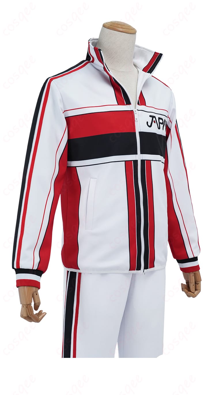 新テニスの王子様 コスプレ衣装 ジャージ ユニフォーム 側面ディテール画像 越前リョーマ・不二周助の細かいデザイン