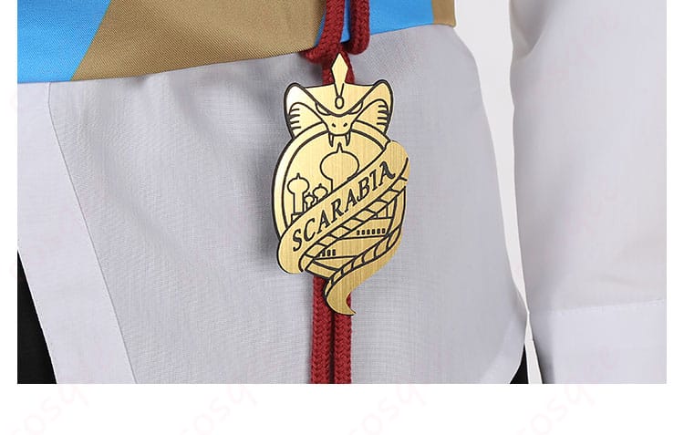 腰間の装飾デザイン、ディズニー ツイステッドワンダーランド カリム・アルアジーム 実験着 コスプレ衣装