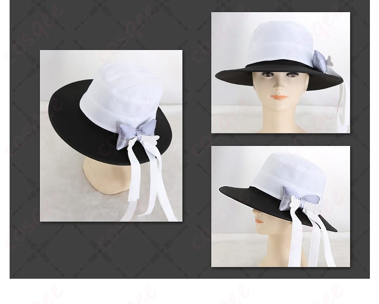 帽子の装飾の詳細画像。ツイステ コスプレ衣装のポイント