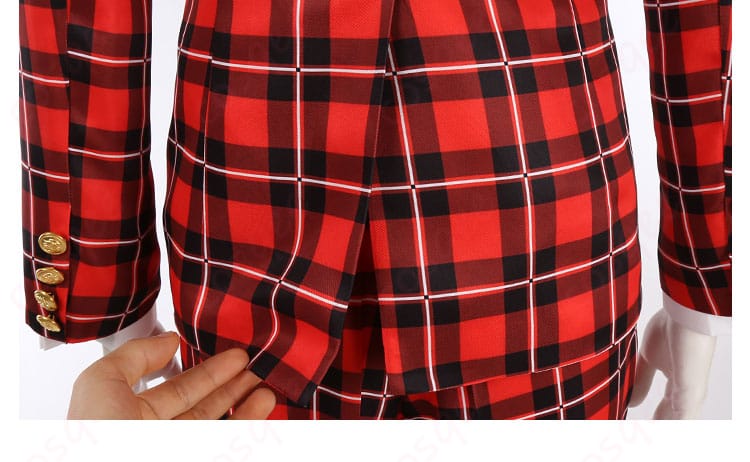 エース・トラッポラ コスプレ衣装 背面の裾の装飾詳細 ツイステ コスプレ衣装