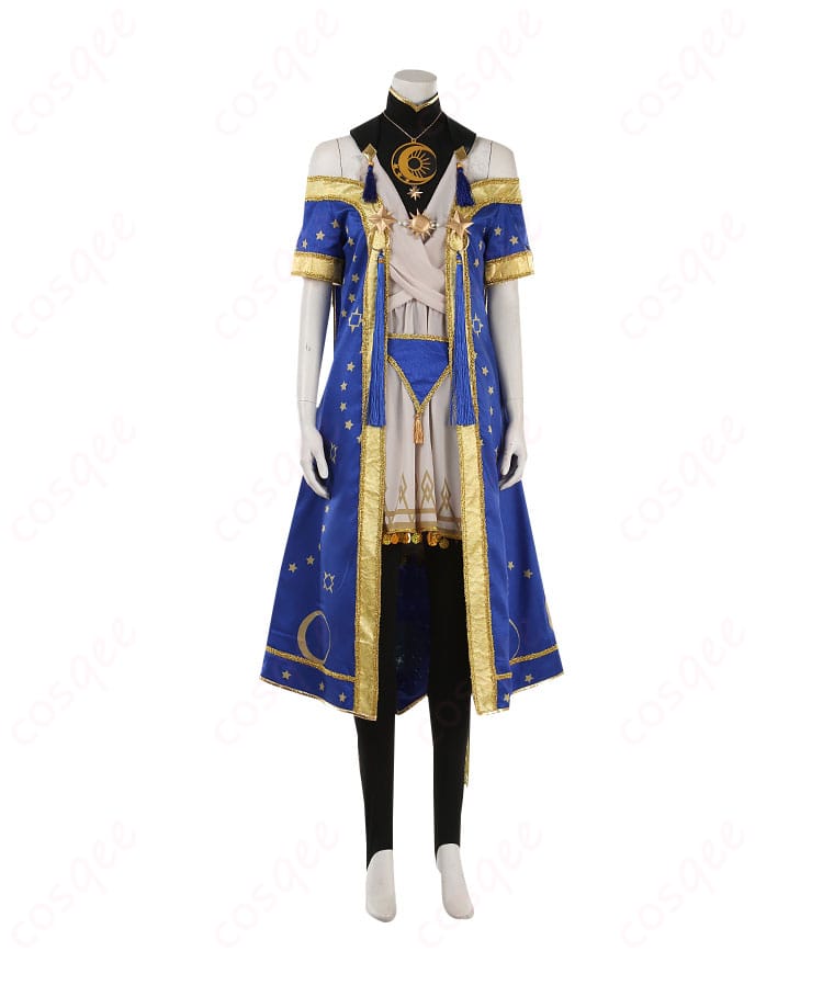 ツイステ デュース・スペード コスプレ衣装 星送りの衣 正面画像。詳細な刺繍と特徴的なデザインを確認できます。