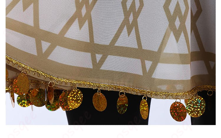 ツイステ デュース・スペード コスプレ衣装 星送りの衣 パンツの装飾。スタイリッシュで細部にまでこだわりが感じられるデザイン。