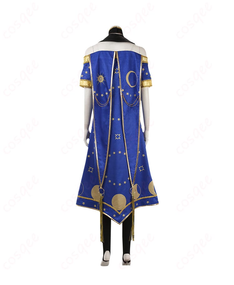 ツイステ デュース・スペード コスプレ衣装 星送りの衣 背面画像。背中のデザインとフィット感をチェックできます。