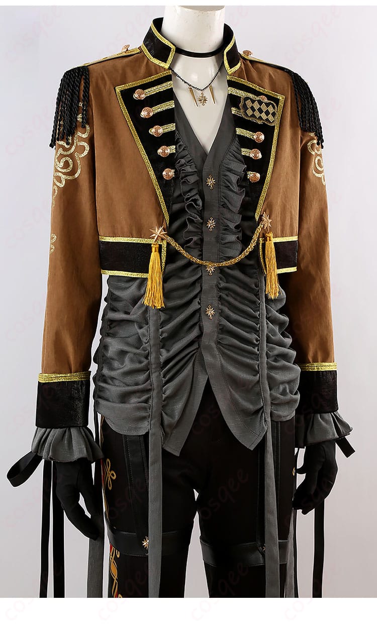 ディズニー ツイステッドワンダーランド レオナ・キングスカラー コスプレ衣装 上衣装飾の細部。衣装のこだわりが伝わる詳細な装飾部分。