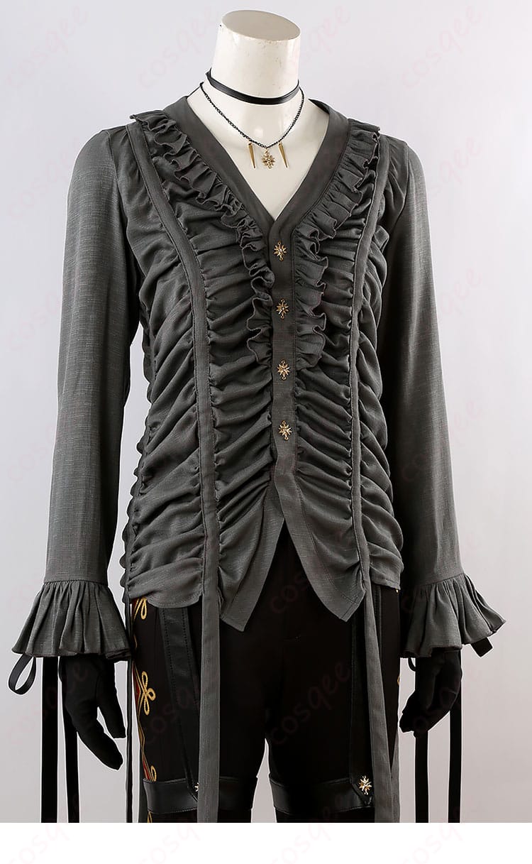 ディズニー ツイステッドワンダーランド レオナ・キングスカラー コスプレ衣装 内搭衣衫装飾の細部。細部まで手の込んだデザイン。