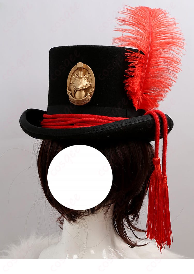 ディズニー ツイステッドワンダーランド レオナ・キングスカラー コスプレ衣装 帽子装飾の細部。帽子のデザインにこだわった部分。