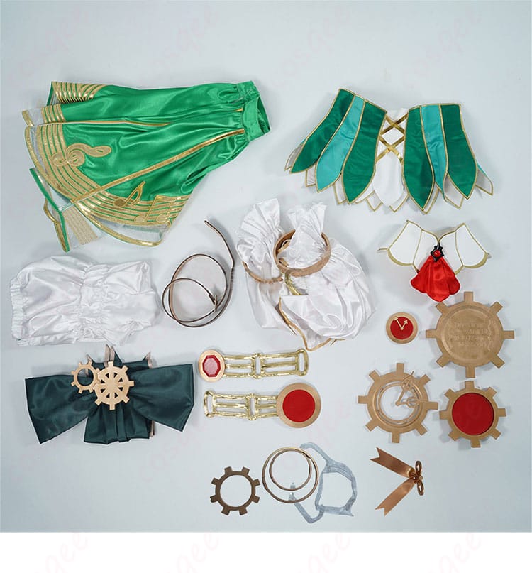 セシリア・イマーグリーン コスプレ衣装 セット内容紹介。トップス、スカートなどのアイテムを確認!