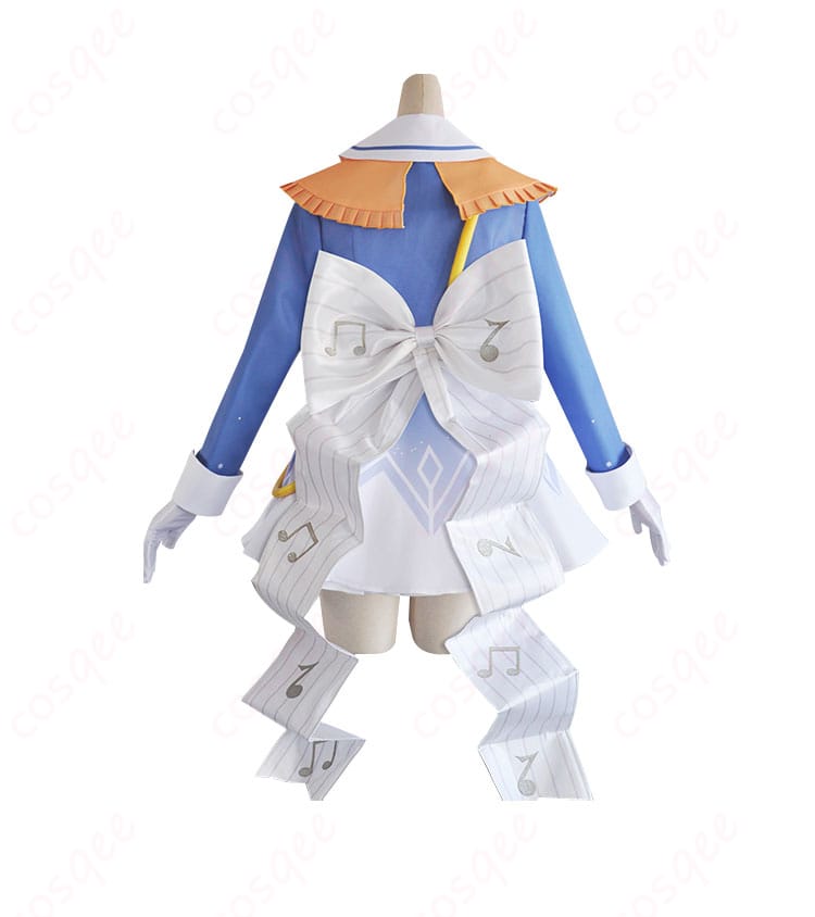 雪ミク 初音ミク コスプレ衣装 背面画像、背中のデザインがしっかり確認できる。