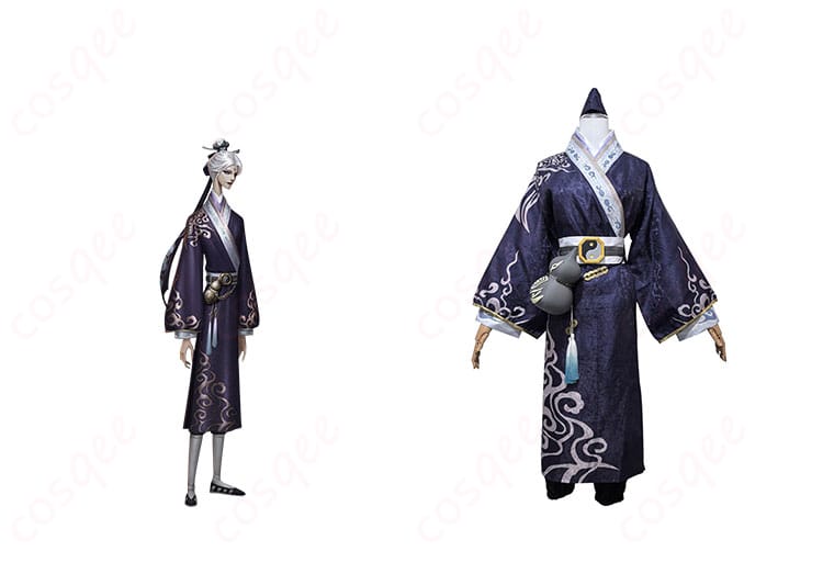 黒無常(范無咎)コスプレ衣装 『陰陽司公』 役柄との合わせ写真、高再現度でキャラクターとぴったりなコスプレ。
