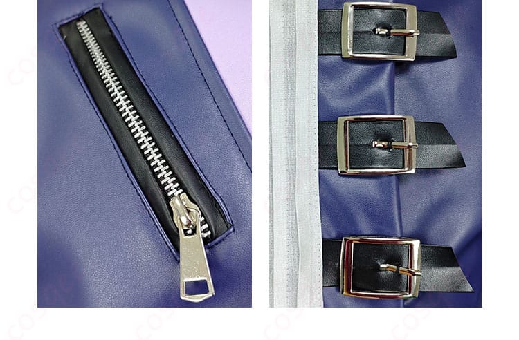 コスプレ衣装「ノワール」バージョンの衣袋と門襟の装飾部分。