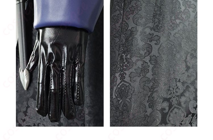 手袋と衣裾の装飾、精細な作りが特徴のコスプレ衣装「ノワール」バージョン。