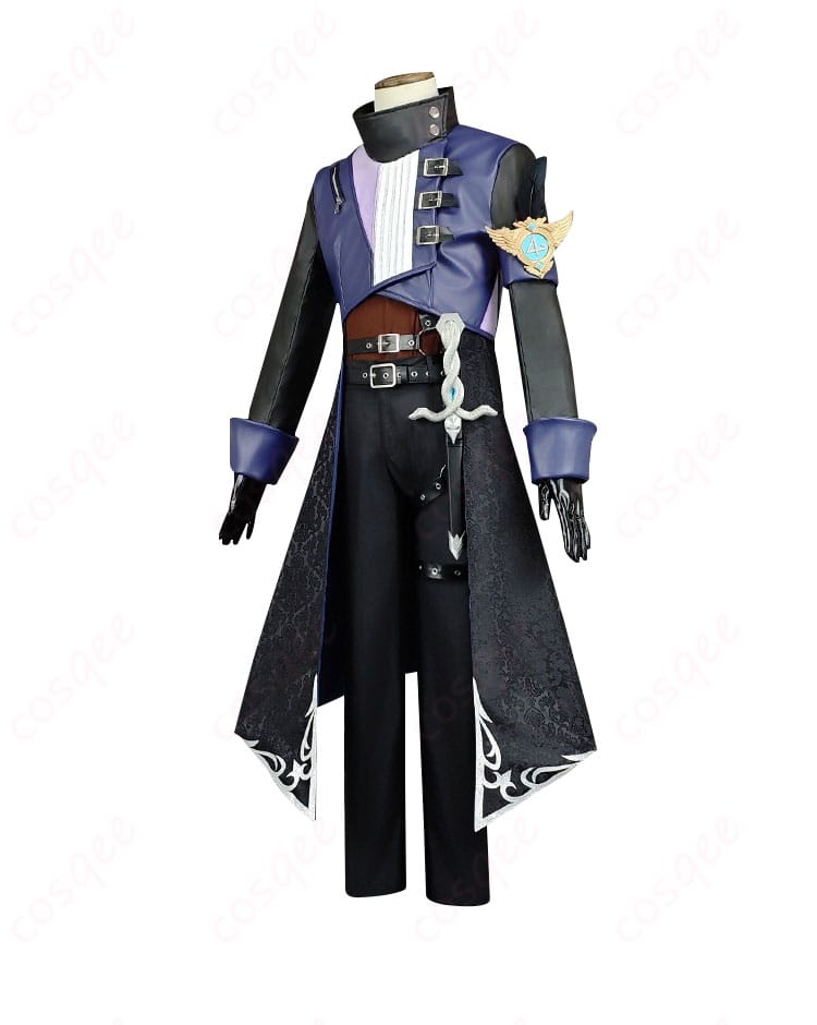 コスプレ衣装「ノワール」バージョン、側面から見たデザイン詳細。