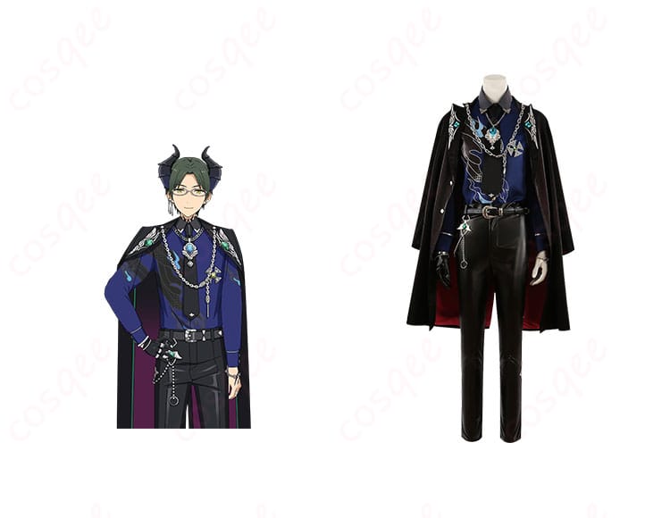 商品正面とキャラクターとのコスプレ衣装の組み合わせ、あんさんぶるスターズ!! 蓮巳敬人のドミナント衣装
