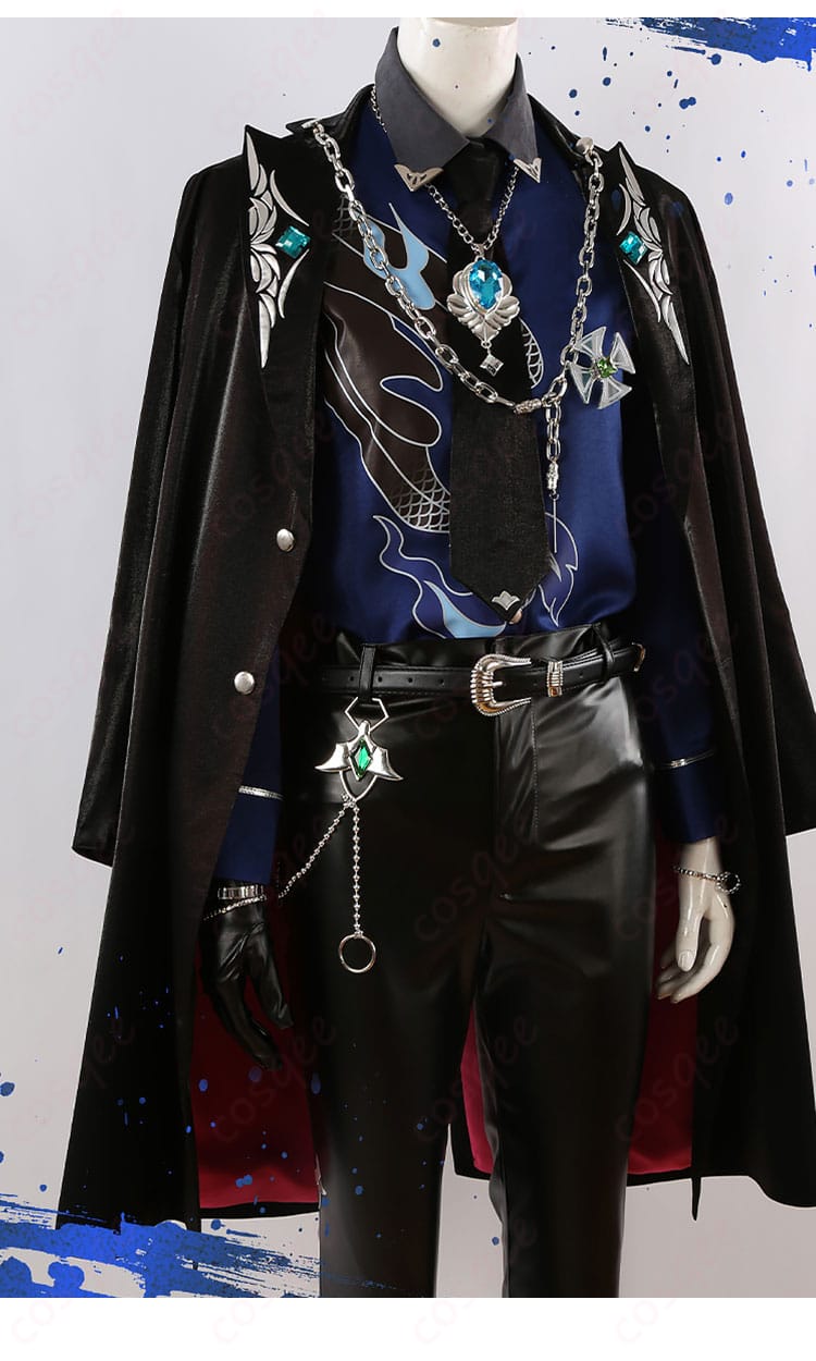 コスプレ衣装の襟の装飾ディテール、蓮巳敬人のドミナント衣装のシャツ