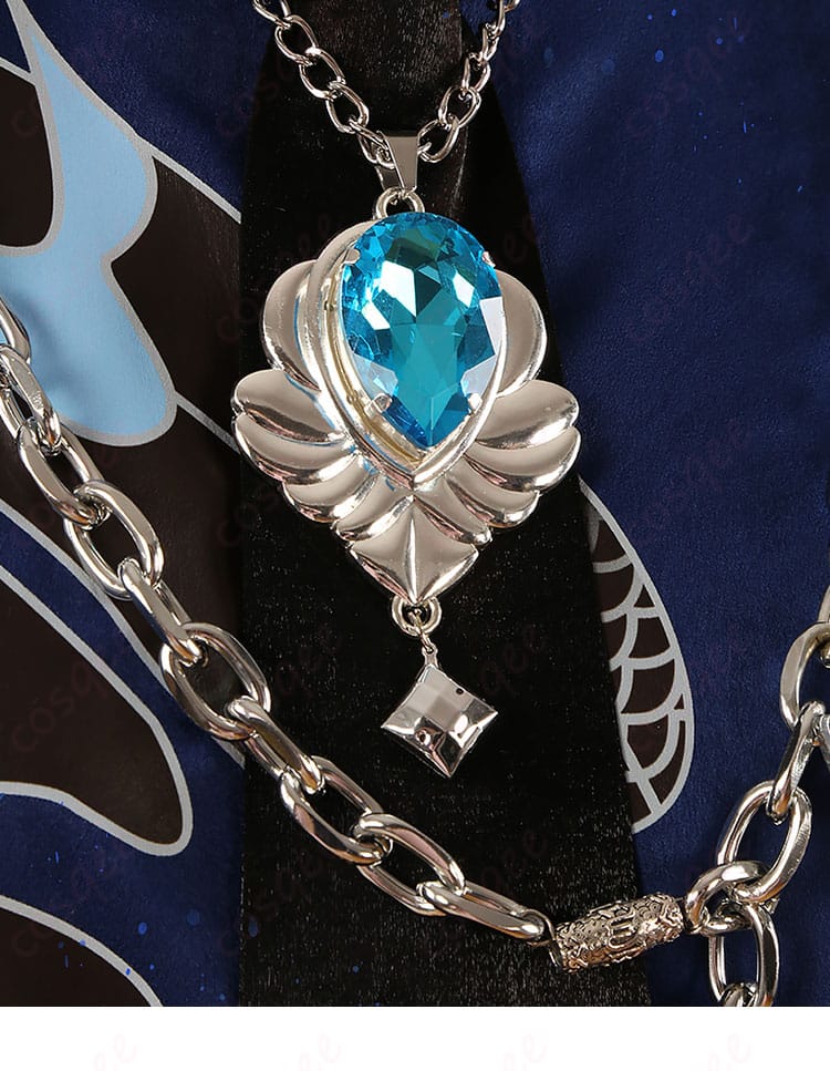 宝石ネックレスの装飾ディテール、コスプレ衣装 蓮巳敬人