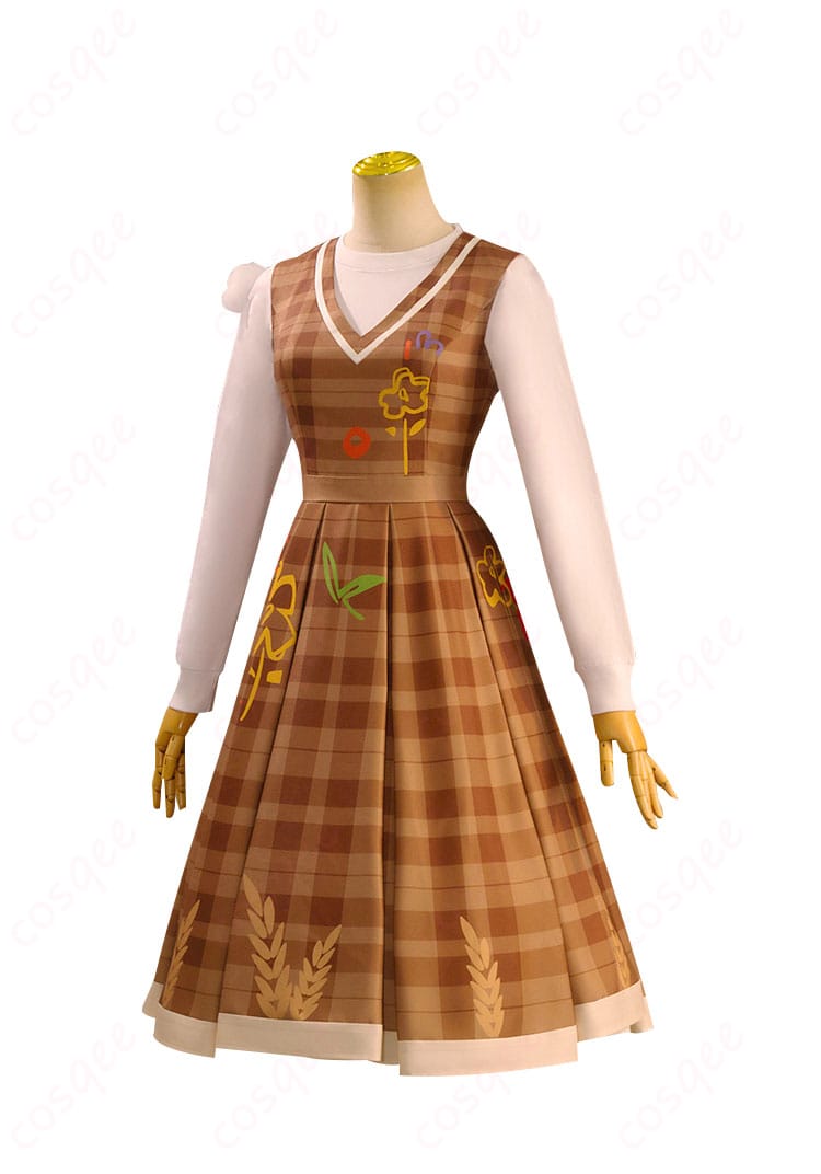 商品の側面図。細部まで忠実に再現された「少女」のコスプレ衣装