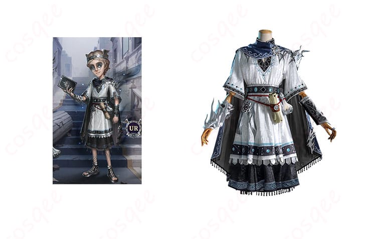 フレディ・ライリーのコスプレ衣装とキャラクターの正面結合画像。アイデンティティVの弁護士コスプレ。