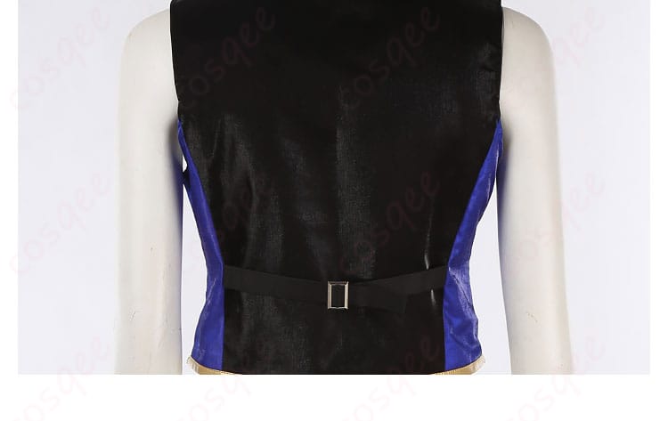 コスプレ衣装のベスト背面装飾の詳細